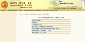 Have complaints, file it Online 4 RBI Banking Ombudsman Scheme for complaint against Banks