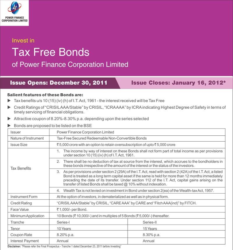 PFC Tax free NCD