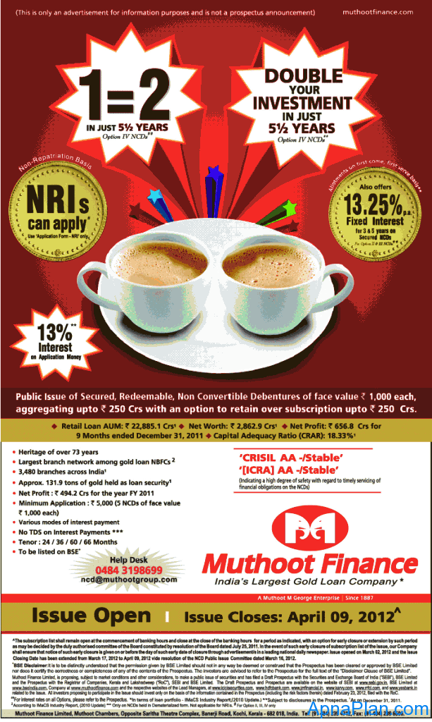 muthoot-finance-ncd-issue-extended-to-april-09-2012