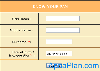 Know your PAN Number online