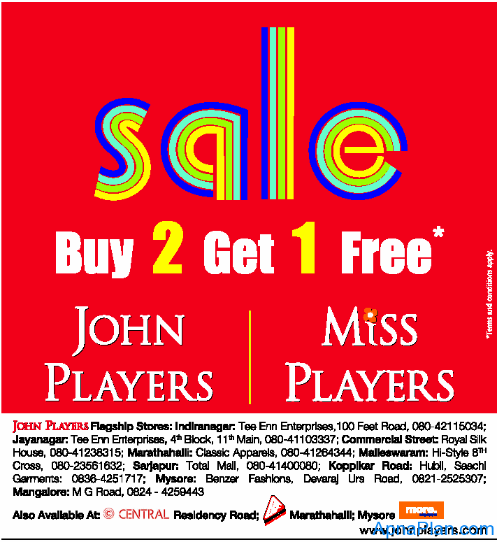 john-players buy 2 get 1 free