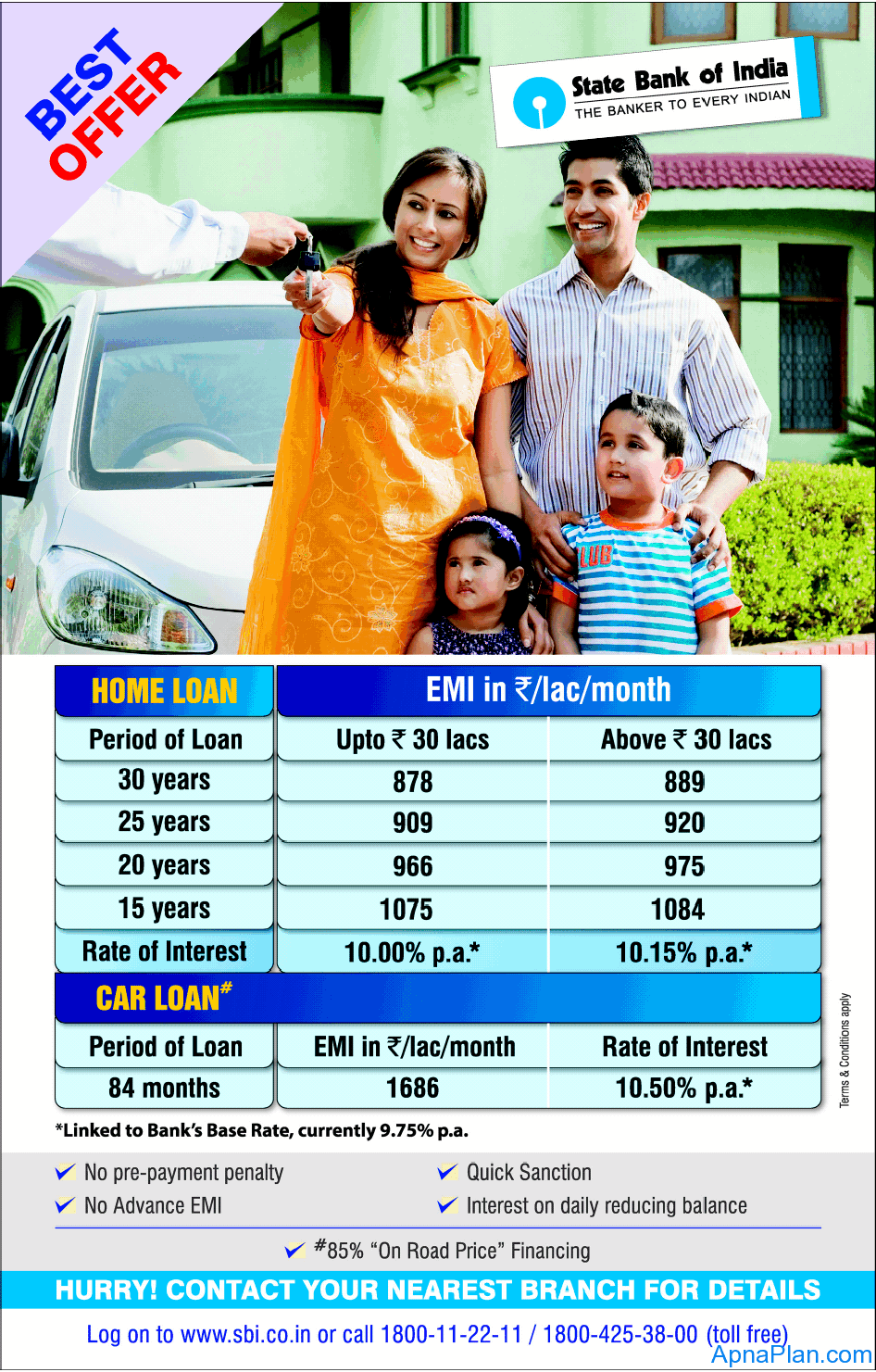 Cheapest Home Loan From SBI - October 2012