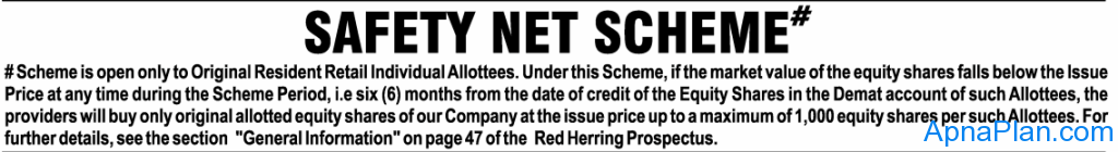 IPO with Safety Net Scheme - Sai Silks (Kalamandir) Ltd 1 Safety Net Scheme - Sai Silks Kalamandir Limited IPO
