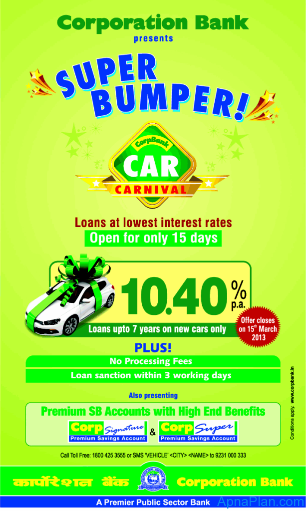 Corporation Bank launches Bumper Car Carnival