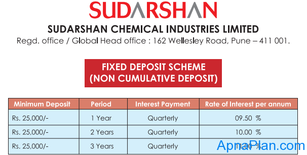 Sudarshan Chemicals Fixed Deposit Scheme