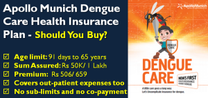 Apollo Munich Dengue Care Health Insurance Plan - Should You Buy? 1 Apollo Munich Dengue Care Health Insurance Plan Review