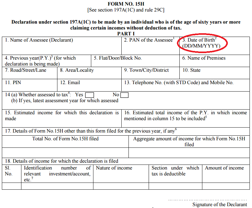 How to fill Form 15H?