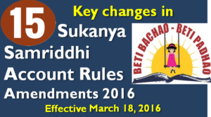 changes in Sukanya Samriddhi Account Rules Amendments 2016
