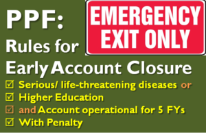 PPF - Rules for Early Account Closure