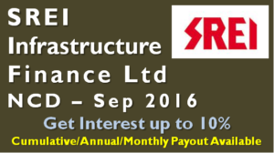 SREI Infrastructure Finance NCD – Sep 2016