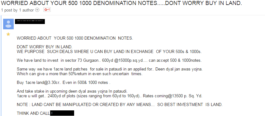 Tackling the Rs 500/1000 ban – New developments? 2 Invest in Real Estate with old 500 or 1000 currency notes