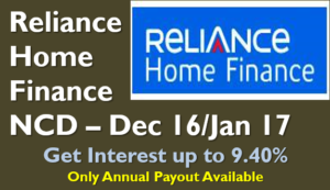 Reliance Home Finance NCD - Dec 2016