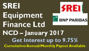 SREI Equipment Finance NCD - Jan 2017 - Should you Invest