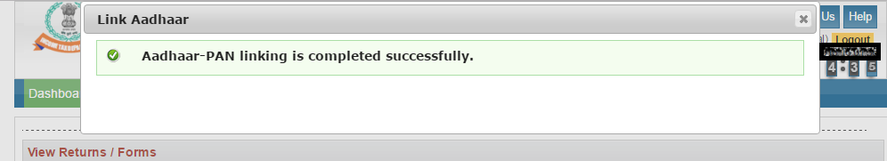 Name Mismatch in Aadhaar & PAN – Now you can Link both easily 4 Link PAN to Aadhaar - Acknowledgement Screen