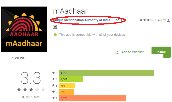 mAadhaar App from UIDAI