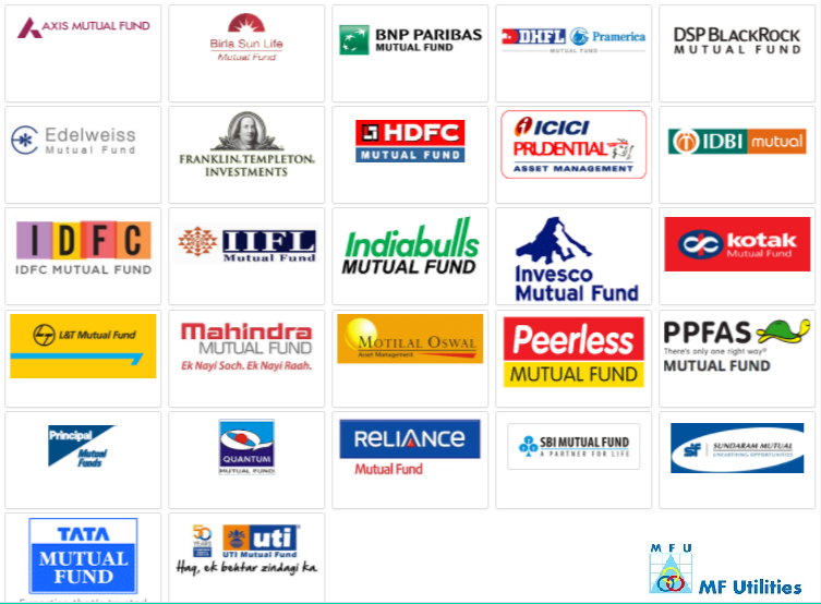 Mutual Funds participating in MF Utility