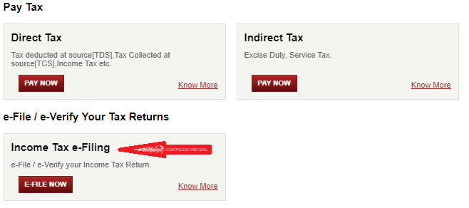 Reset Income Tax efiling Password through ICICI Bank Netbanking - Tax Options