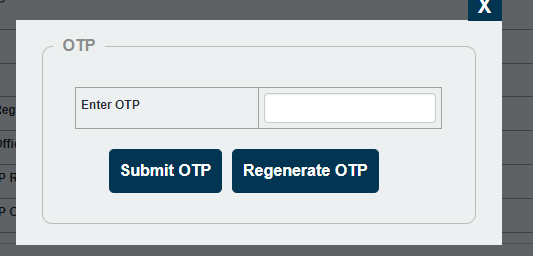 Shift to eNPS - Step 3 - Enter OTP