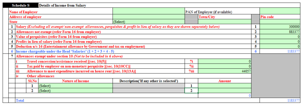 How to fill Salary details in ITR? 5 Salary Details in ITR 2