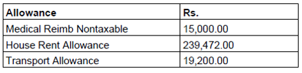 Since the amount disclosed in income chargeable under the head salaries is less than 90% of Salary reported in TDS 1, please ensure to fill details in Others in Exempt Income 5 Tax Free Allowance in Salary