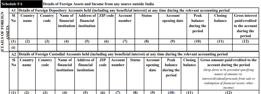 ITR 2019 - More details about Foreign Assets required in ITR Form