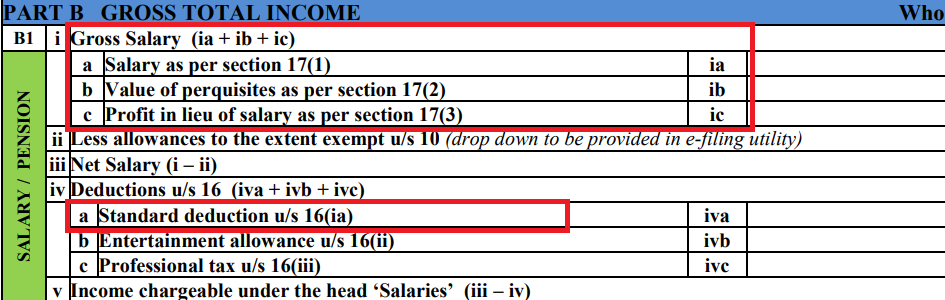 9 Key changes in Income Tax Return (ITR) Forms for AY 2019-20 3 Salary Structure changed and Standard Deduction in ITR Form