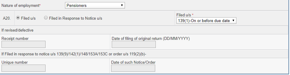 ITR 1 - General Information - Part B