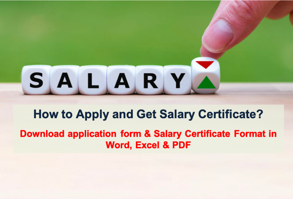 Salary Certificate Format in Word Excel and PDF
